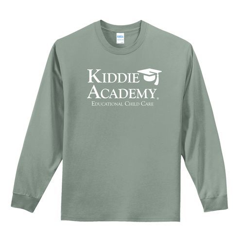 Essential Tee Adult Long Sleeve w/ Stacked KA Logo - White Imprint (KA-PC61LS-STK-W) image thumbnail