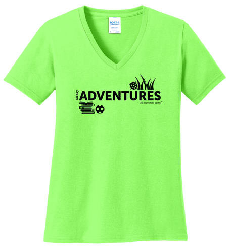 CampVentures Women's V-Neck T-Shirt - Black Imprint (KA-LPC54V-CV-B) image thumbnail