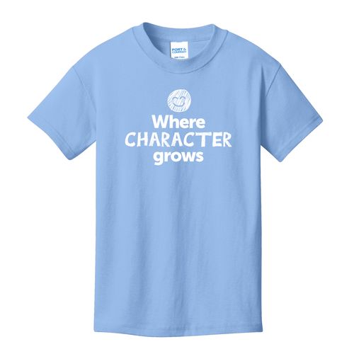 Where CHARACTER Grows EMOJI Youth T-Shirt - White Imprint (KA-PC54Y-CHARF-W) image thumbnail