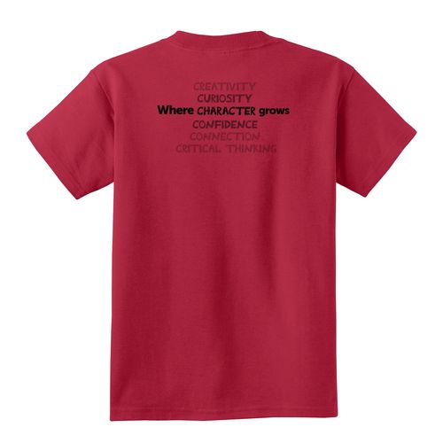 Where CHARACTER Grows HALFTONE Youth T-Shirt - Black Imprint (KA-PC54Y-CHARB-B) image thumbnail