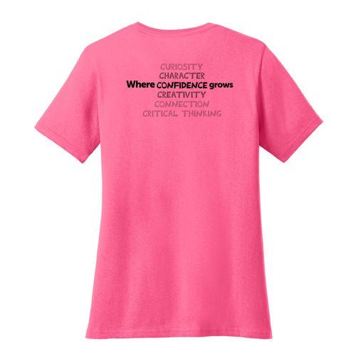 Where CONFIDENCE Grows HALFTONE Women's T-Shirt - Black Imprint (KA-LPC54-CONFB-B) image thumbnail