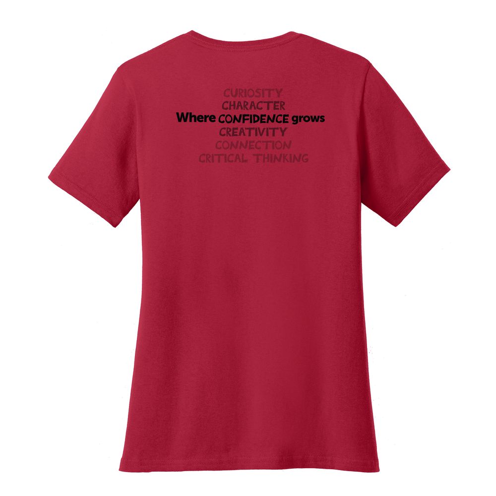 Where CONFIDENCE Grows HALFTONE Women's T-Shirt - Black Imprint (KA-LPC54-CONFB-B) primary image