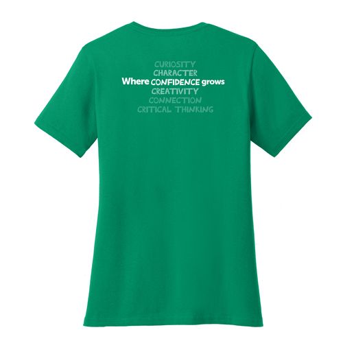 Where CONFIDENCE Grows HALFTONE Women's T-Shirt - White Imprint (KA-LPC54-CONFB-W) image thumbnail