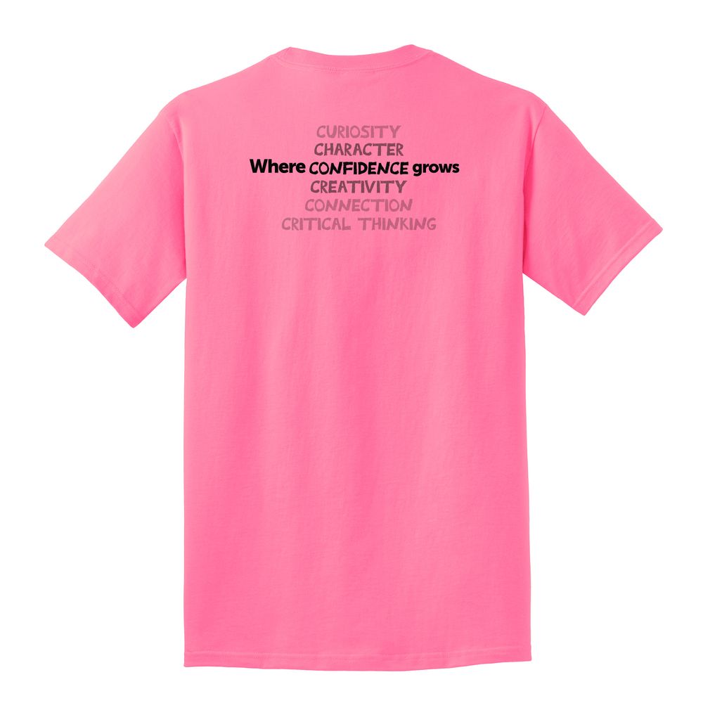 Where CONFIDENCE Grows HALFTONE Adult T-Shirt - Black Imprint (KA-PC54-CONFB-B) primary image