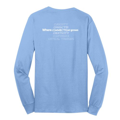 Where CONNECTION Grows HALFTONE Adult Long Sleeve T-Shirt - White Imprint (KA-PC54LS-CONNB-W) image thumbnail