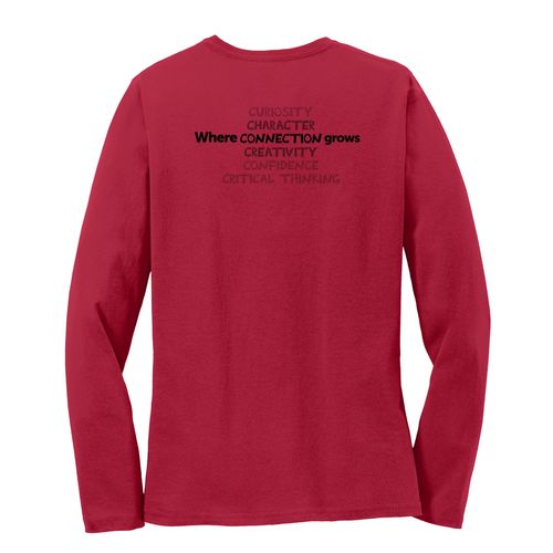 Where CONNECTION Grows HALFTONE Women's Long Sleeve T-Shirt - Black Imprint (KA-LPC54LS-CONNB-B) image thumbnail