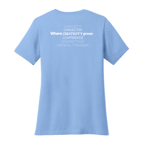 Where CREATIVITY Grows HALFTONE Women's T-Shirt - White Imprint (KA-LPC54-CREATB-W) image thumbnail