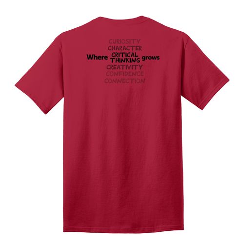 Where CRITICAL THINKING Grows HALFTONE Adult T-Shirt - Black Imprint (KA-PC54-CRITB-B) image thumbnail