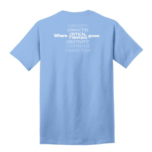 Where CRITICAL THINKING Grows HALFTONE Adult T-Shirt - White Imprint (KA-PC54-CRITB-W) image thumbnail
