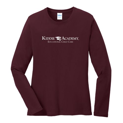 Where CONNECTION Grows HALFTONE Women's Long Sleeve T-Shirt - White Imprint (KA-LPC54LS-CONNB-W) image thumbnail
