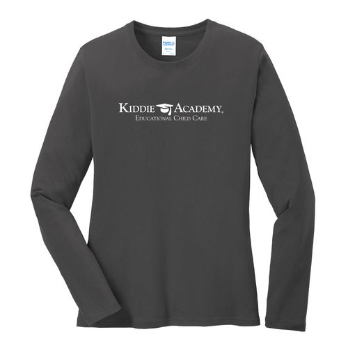 Where CONNECTION Grows HALFTONE Women's Long Sleeve T-Shirt - White Imprint (KA-LPC54LS-CONNB-W) image thumbnail