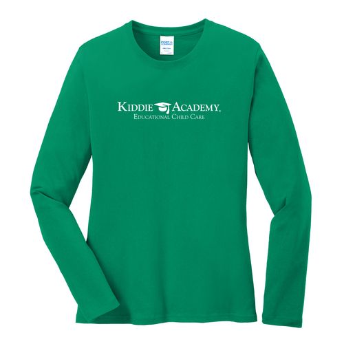 Where CONNECTION Grows HALFTONE Women's Long Sleeve T-Shirt - White Imprint (KA-LPC54LS-CONNB-W) image thumbnail
