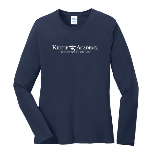 Where CONNECTION Grows HALFTONE Women's Long Sleeve T-Shirt - White Imprint (KA-LPC54LS-CONNB-W) image thumbnail