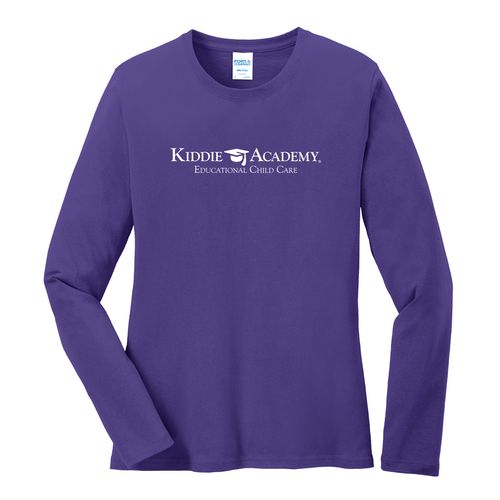Where CONNECTION Grows HALFTONE Women's Long Sleeve T-Shirt - White Imprint (KA-LPC54LS-CONNB-W) image thumbnail