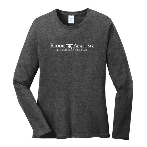 Where CURIOSITY Grows HALFTONE Women's Long Sleeve T-Shirt - White Imprint (KA-LPC54LS-CURIB-W) image thumbnail