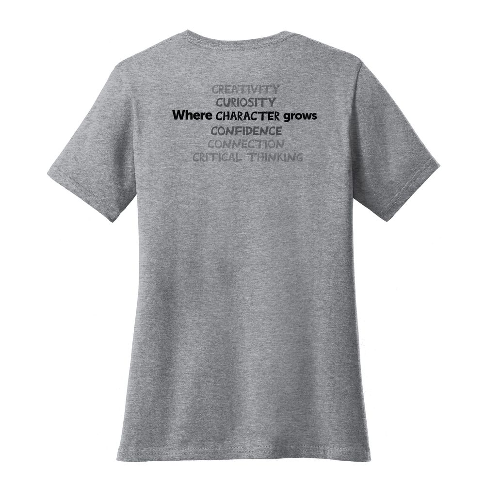 Where CHARACTER Grows HALFTONE Women's T-Shirt - Black Imprint (KA-LPC54-CHARB-B) primary image