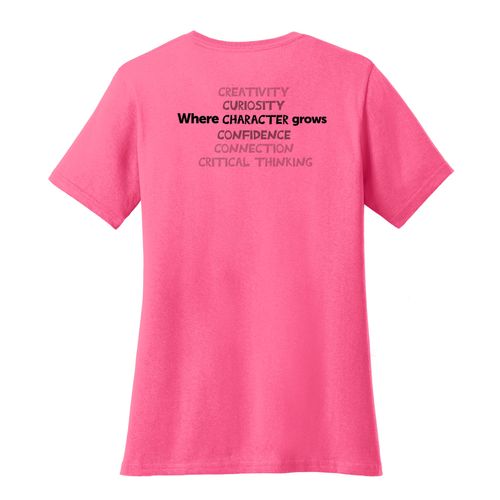 Where CHARACTER Grows HALFTONE Women's T-Shirt - Black Imprint (KA-LPC54-CHARB-B) image thumbnail