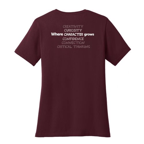 Where CHARACTER Grows HALFTONE Women's T-Shirt - White Imprint (KA-LPC54-CHARB-W) image thumbnail