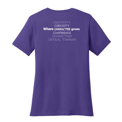 Where CHARACTER Grows HALFTONE Women's T-Shirt - White Imprint (KA-LPC54-CHARB-W) image thumbnail