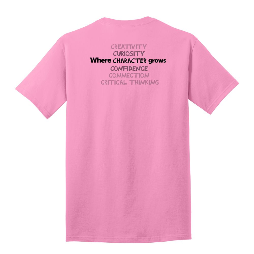 Where CHARACTER Grows HALFTONE Adult T-Shirt - Black Imprint (KA-PC54-CHARB-B) primary image