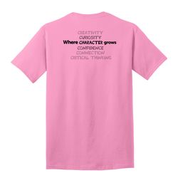 Image of Where CHARACTER Grows HALFTONE Adult T-Shirt - Black Imprint (KA-PC54-CHARB-B)