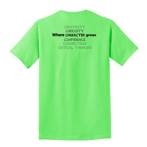 Where CHARACTER Grows HALFTONE Adult T-Shirt - Black Imprint (KA-PC54-CHARB-B) image thumbnail