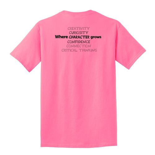 Where CHARACTER Grows HALFTONE Adult T-Shirt - Black Imprint (KA-PC54-CHARB-B) image thumbnail