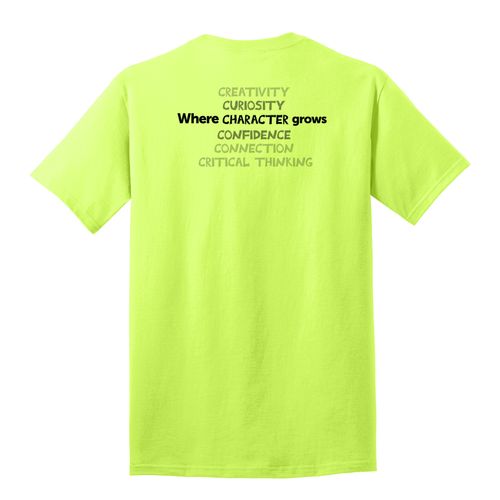 Where CHARACTER Grows HALFTONE Adult T-Shirt - Black Imprint (KA-PC54-CHARB-B) image thumbnail