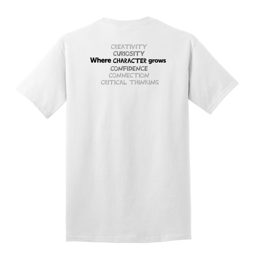 Where CHARACTER Grows HALFTONE Adult T-Shirt - Black Imprint (KA-PC54-CHARB-B) image thumbnail