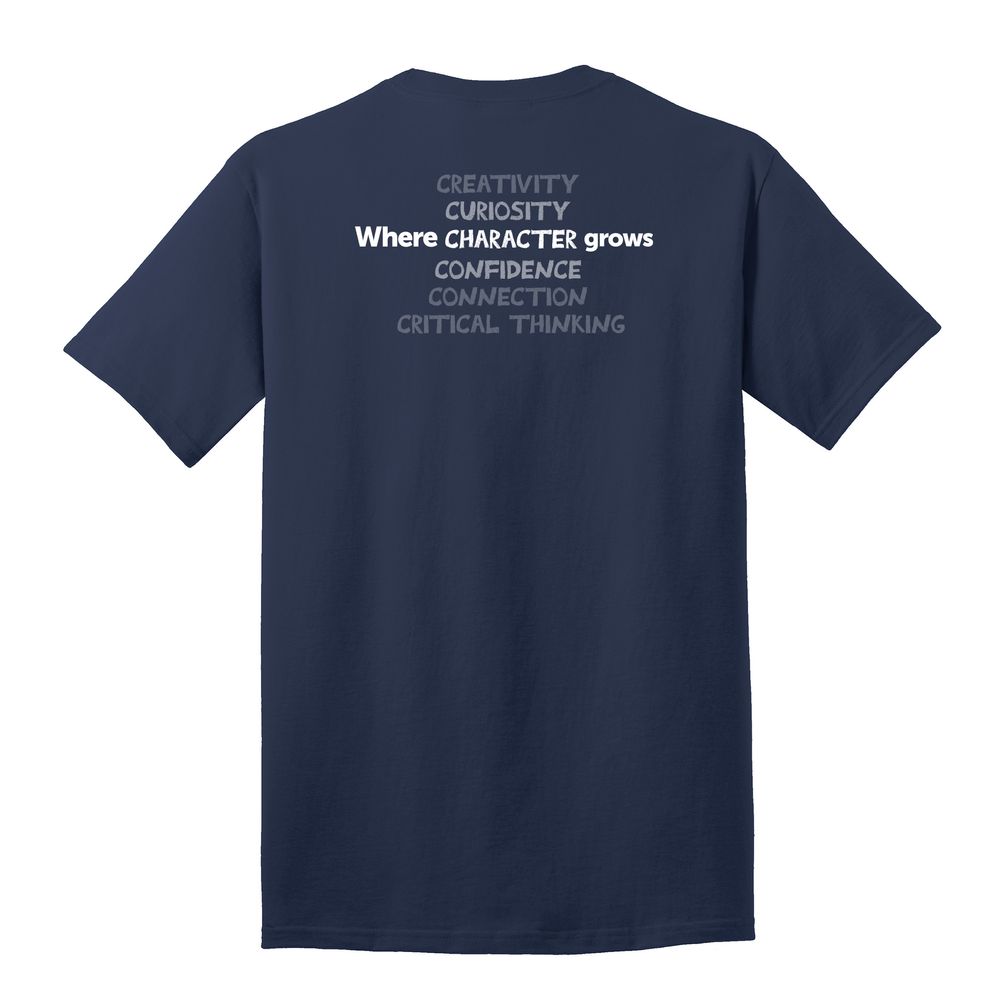 Where CHARACTER Grows HALFTONE Adult T-Shirt - White Imprint (KA-PC54-CHARB-W) primary image