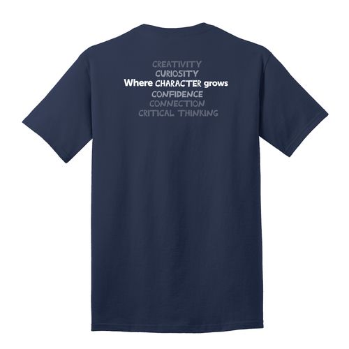 Where CHARACTER Grows HALFTONE Adult T-Shirt - White Imprint (KA-PC54-CHARB-W) image thumbnail