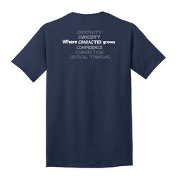 Image of Where CHARACTER Grows HALFTONE Adult T-Shirt - White Imprint (KA-PC54-CHARB-W)