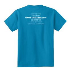 Image of Where CHARACTER Grows HALFTONE Youth T-Shirt - White Imprint (KA-PC54Y-CHARB-W)