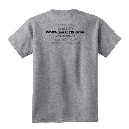 Where CHARACTER Grows HALFTONE Youth T-Shirt - Black Imprint (KA-PC54Y-CHARB-B) image thumbnail