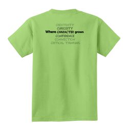 Image of Where CHARACTER Grows HALFTONE Youth T-Shirt - Black Imprint (KA-PC54Y-CHARB-B)