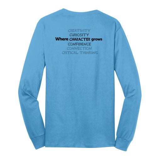 Where CHARACTER Grows HALFTONE Adult Long Sleeve T-Shirt - Black Imprint (KA-PC54LS-CHARB-B) image thumbnail