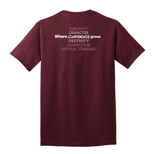 Where CONFIDENCE Grows HALFTONE Adult T-Shirt - White Imprint (KA-PC54-CONFB-W) image thumbnail