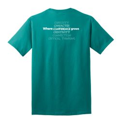 Image of Where CONFIDENCE Grows HALFTONE Adult T-Shirt - White Imprint (KA-PC54-CONFB-W)