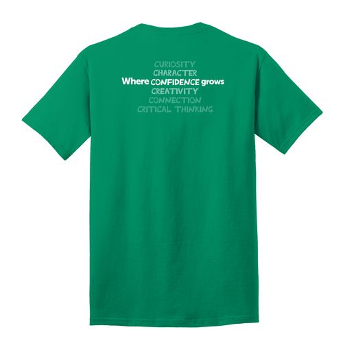 Where CONFIDENCE Grows HALFTONE Adult T-Shirt - White Imprint (KA-PC54-CONFB-W) image thumbnail
