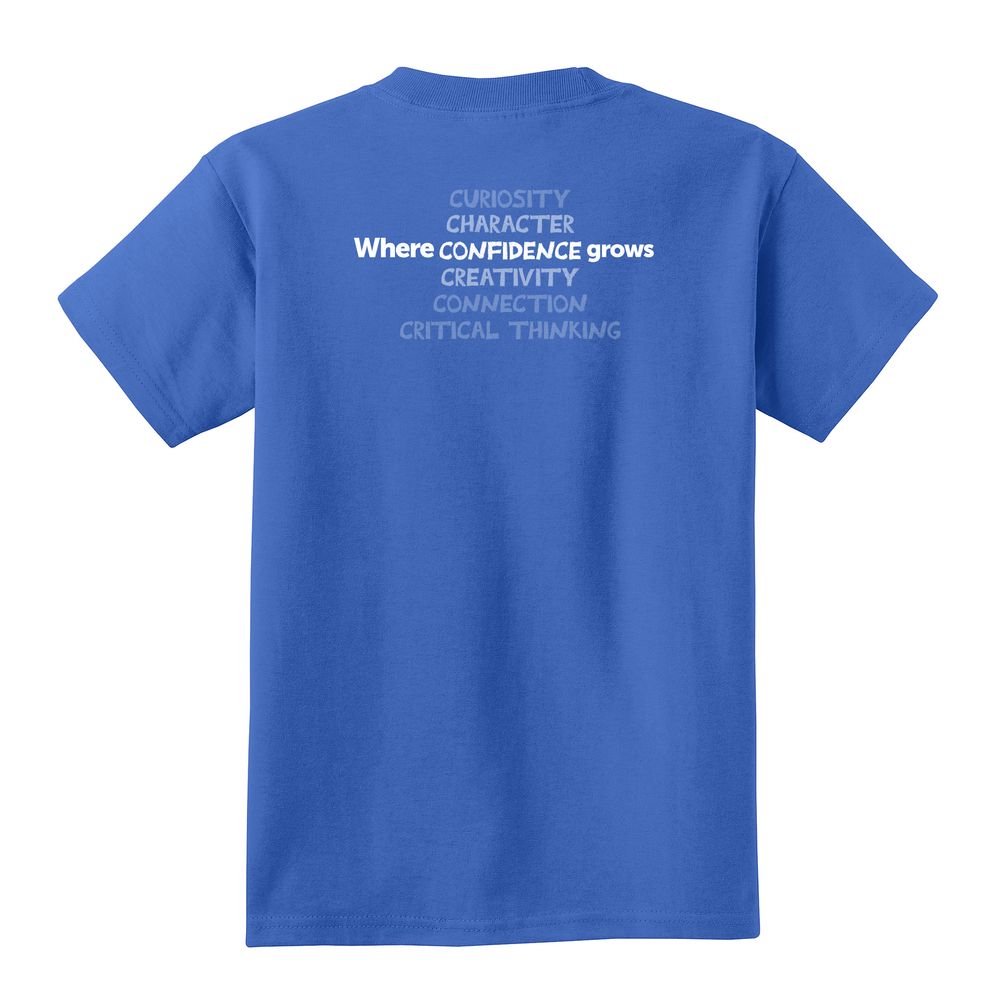 Where CONFIDENCE Grows HALFTONE Youth T-Shirt - White Imprint (KA-PC54Y-CONFB-W) primary image