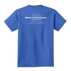 Image of Where CONFIDENCE Grows HALFTONE Youth T-Shirt - White Imprint (KA-PC54Y-CONFB-W)