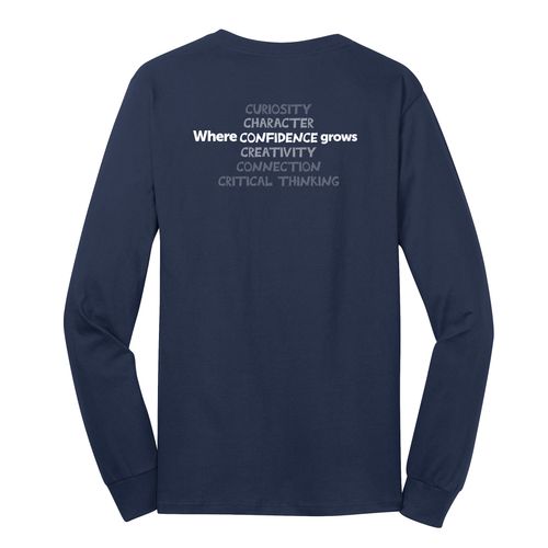 Where CONFIDENCE Grows HALFTONE Adult Long Sleeve T-Shirt - White Imprint (KA-PC54LS-CONFB-W) image thumbnail