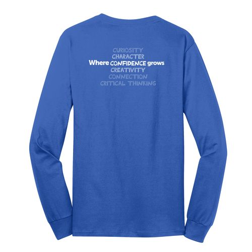 Where CONFIDENCE Grows HALFTONE Adult Long Sleeve T-Shirt - White Imprint (KA-PC54LS-CONFB-W) image thumbnail