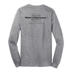 Image of Where CONFIDENCE Grows HALFTONE Adult Long Sleeve T-Shirt - Black Imprint (KA-PC54LS-CONFB-B)