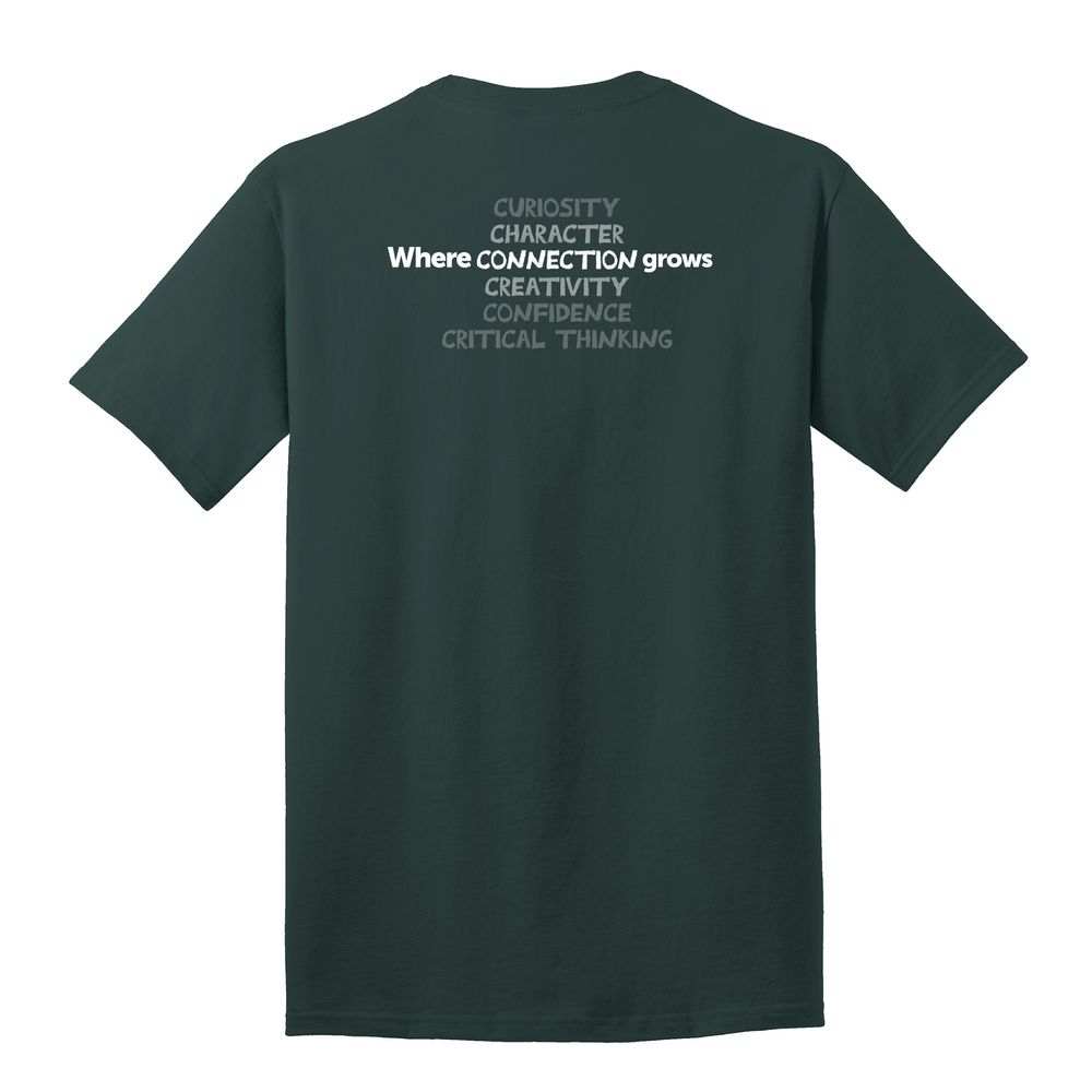 Where CONNECTION Grows HALFTONE Adult T-Shirt - White Imprint (KA-PC54-CONNB-W) primary image