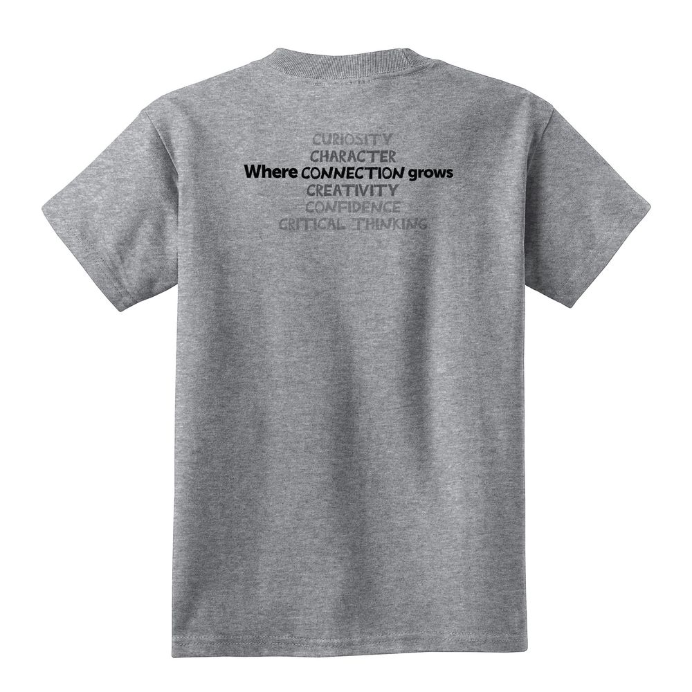 Where CONNECTION Grows HALFTONE Youth T-Shirt - Black Imprint (KA-PC54Y-CONNB-B) primary image