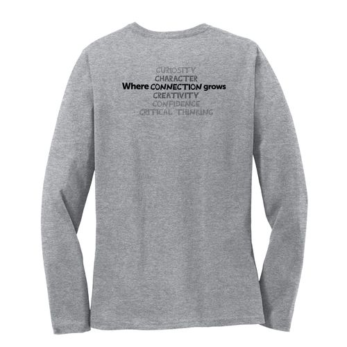 Where CONNECTION Grows HALFTONE Women's Long Sleeve T-Shirt - Black Imprint (KA-LPC54LS-CONNB-B) image thumbnail