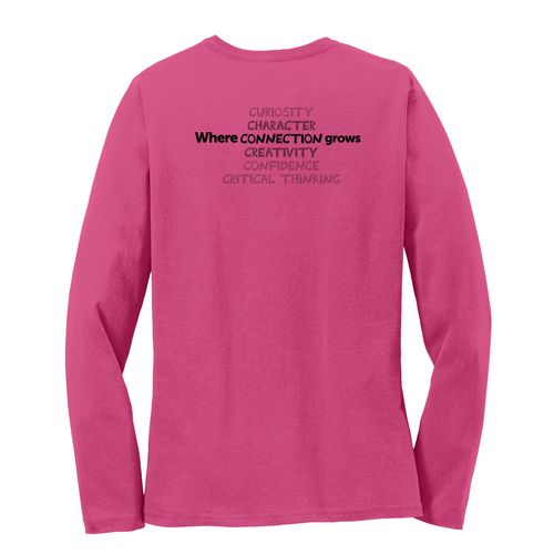 Where CONNECTION Grows HALFTONE Women's Long Sleeve T-Shirt - Black Imprint (KA-LPC54LS-CONNB-B) image thumbnail
