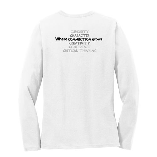 Where CONNECTION Grows HALFTONE Women's Long Sleeve T-Shirt - Black Imprint (KA-LPC54LS-CONNB-B) image thumbnail