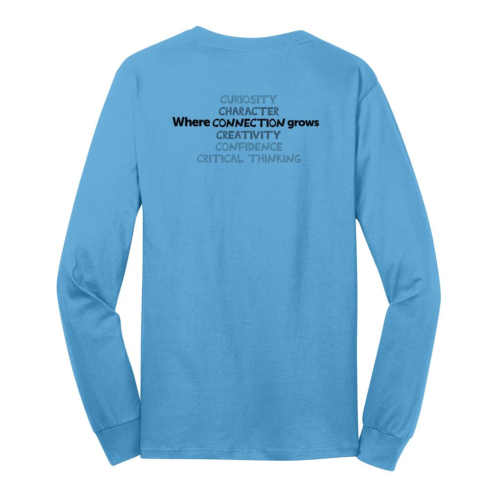 Where CONNECTION Grows HALFTONE Adult Long Sleeve T-Shirt - Black Imprint (KA-PC54LS-CONNB-B) primary image